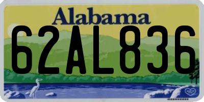 AL license plate 62AL836