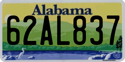 AL license plate 62AL837