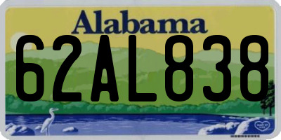 AL license plate 62AL838