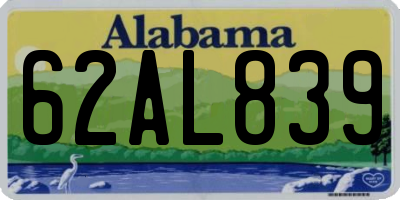 AL license plate 62AL839