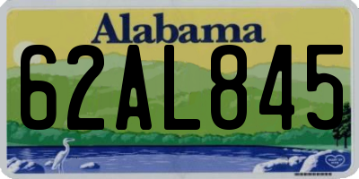 AL license plate 62AL845
