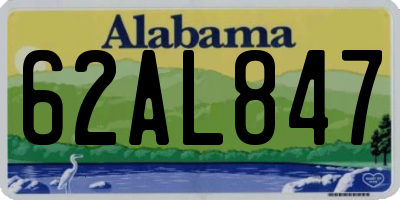 AL license plate 62AL847