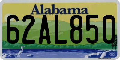 AL license plate 62AL850