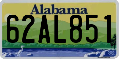 AL license plate 62AL851