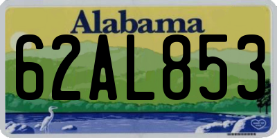 AL license plate 62AL853