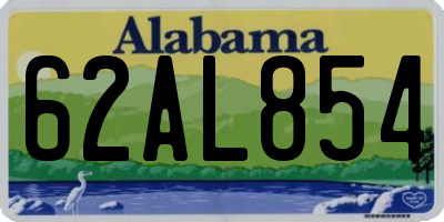 AL license plate 62AL854