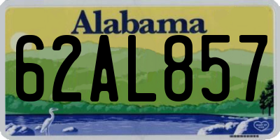 AL license plate 62AL857