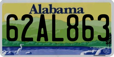 AL license plate 62AL863