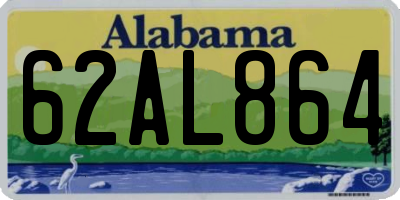 AL license plate 62AL864