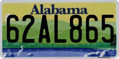 AL license plate 62AL865