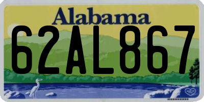 AL license plate 62AL867