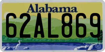 AL license plate 62AL869