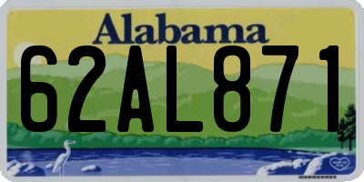 AL license plate 62AL871