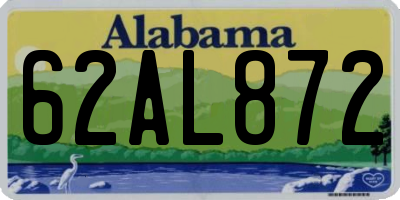 AL license plate 62AL872
