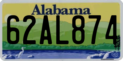 AL license plate 62AL874