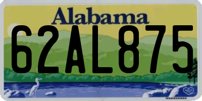 AL license plate 62AL875