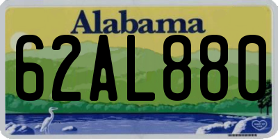AL license plate 62AL880
