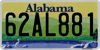 AL license plate 62AL881