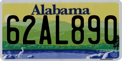 AL license plate 62AL890