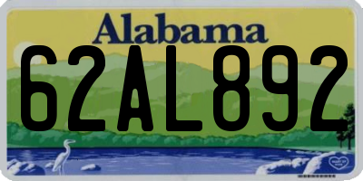 AL license plate 62AL892