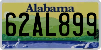 AL license plate 62AL899