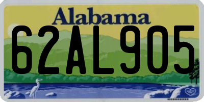 AL license plate 62AL905