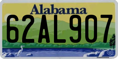 AL license plate 62AL907