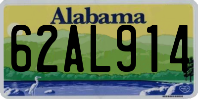AL license plate 62AL914