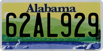 AL license plate 62AL929
