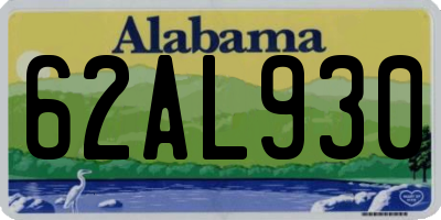 AL license plate 62AL930