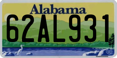 AL license plate 62AL931
