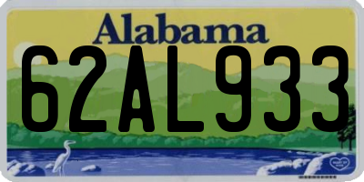AL license plate 62AL933