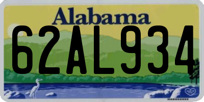 AL license plate 62AL934