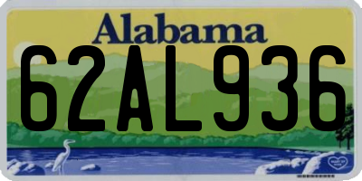AL license plate 62AL936