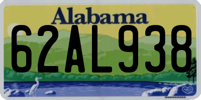 AL license plate 62AL938