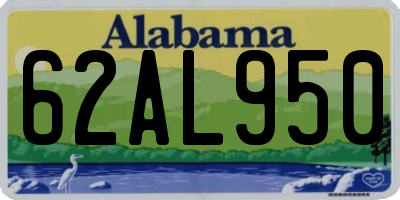 AL license plate 62AL950