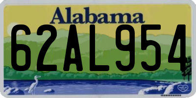 AL license plate 62AL954