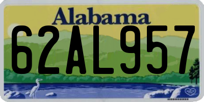 AL license plate 62AL957