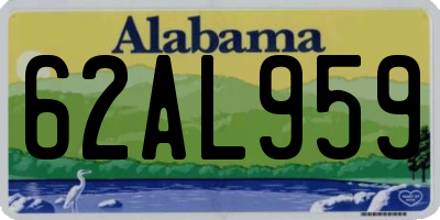 AL license plate 62AL959