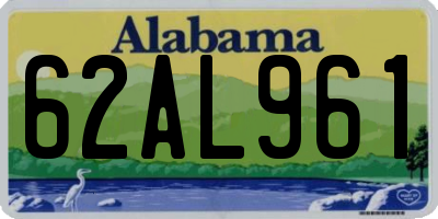 AL license plate 62AL961