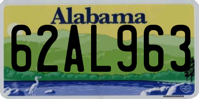 AL license plate 62AL963