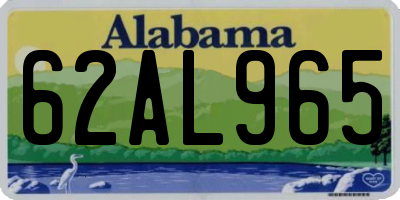 AL license plate 62AL965