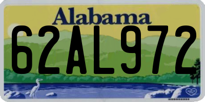 AL license plate 62AL972