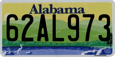 AL license plate 62AL973