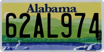 AL license plate 62AL974