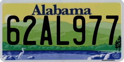 AL license plate 62AL977