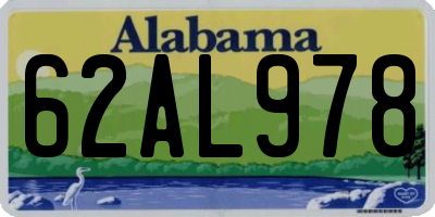 AL license plate 62AL978