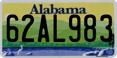 AL license plate 62AL983