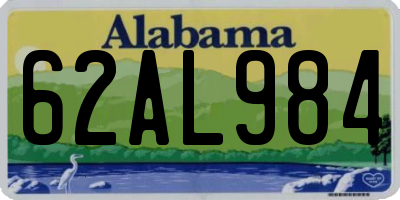AL license plate 62AL984