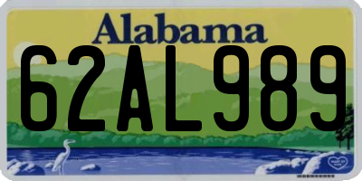 AL license plate 62AL989